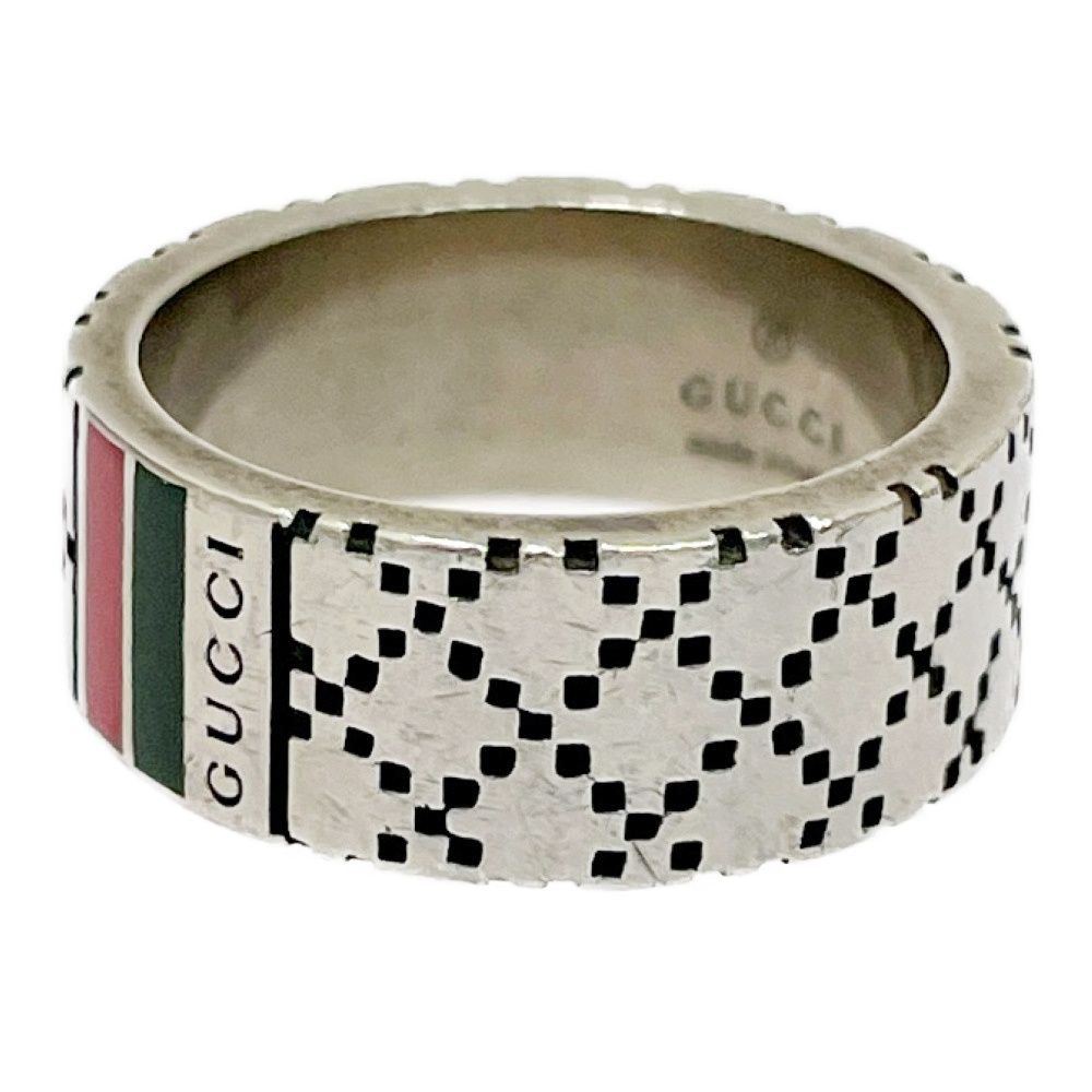Gucci Silver Diamantissima Sherry Line Ring — view 4