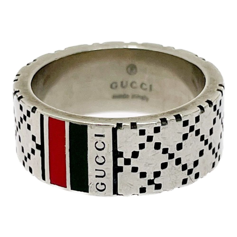 Gucci Silver Diamantissima Sherry Line Ring — view 2