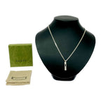 Gucci Silver Logo Plate Necklace