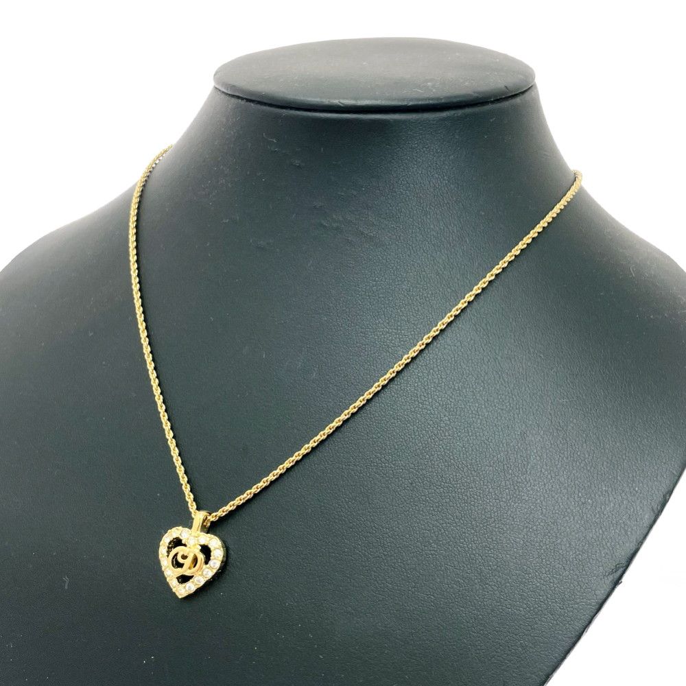 Dior Heart CD Logo Necklace Gold — view 4