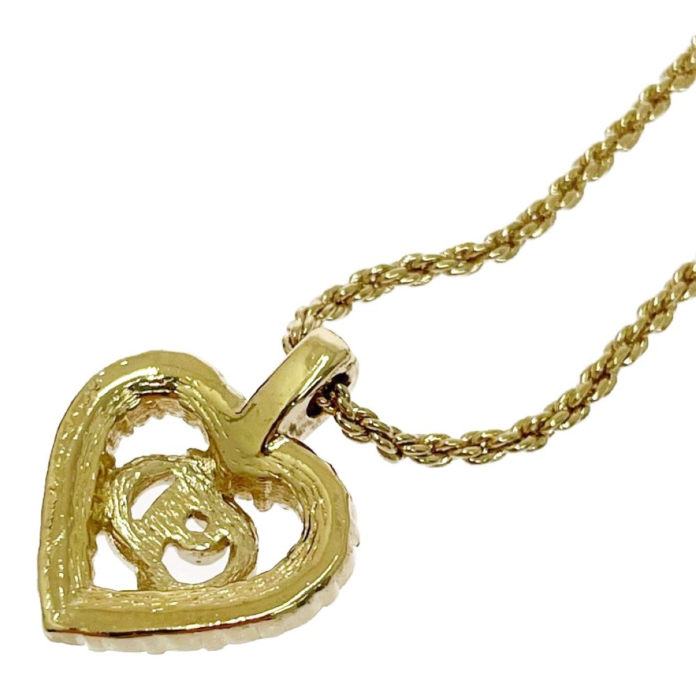 Dior Heart CD Logo Necklace Gold — view 6