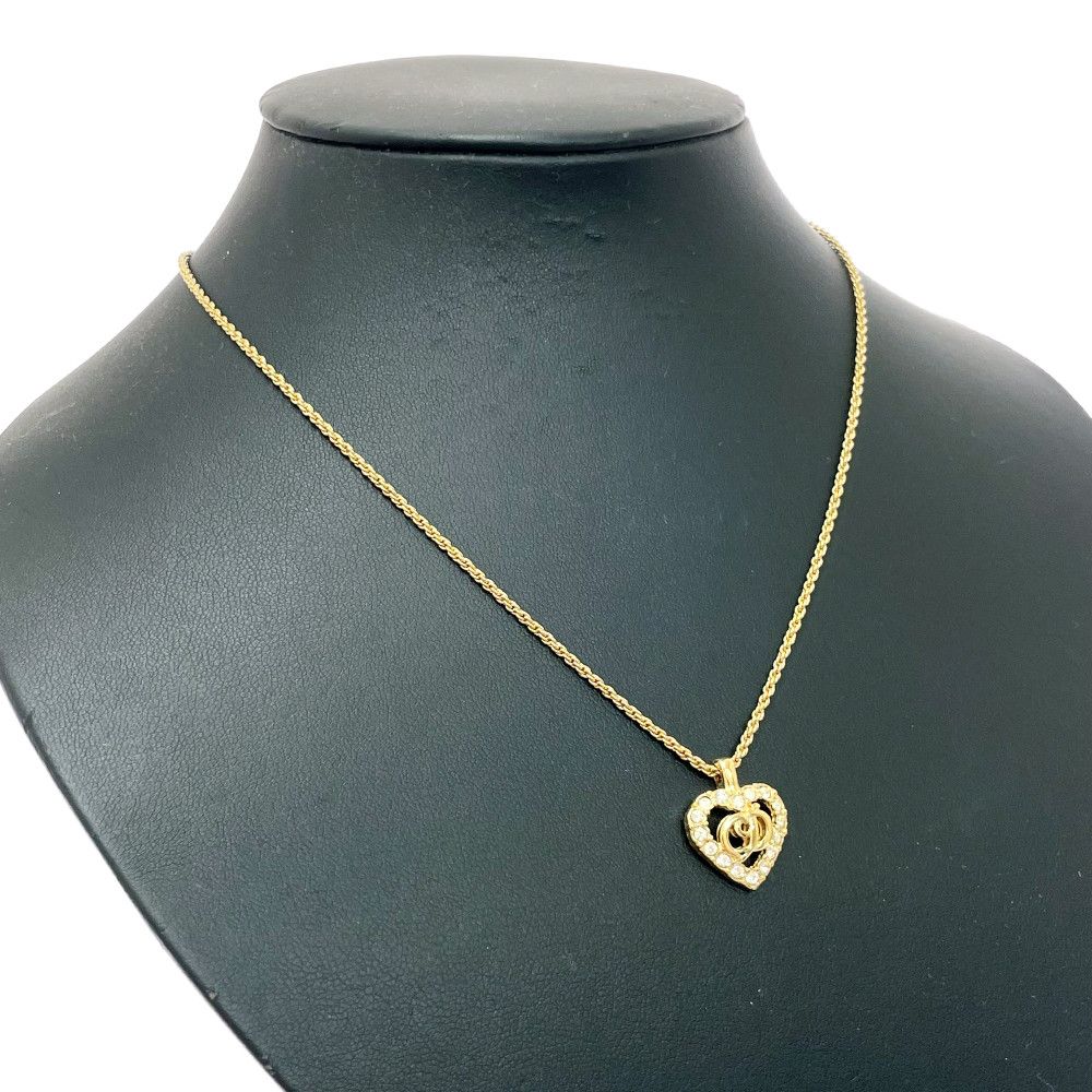 Dior Heart CD Logo Necklace Gold — view 3