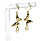 Dior Swing Butterfly Earrings Gold — view 3