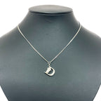 Dior Plated D Logo Belt Necklace Silver — view 2