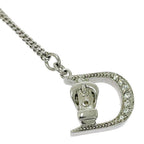 Dior Plated D Logo Belt Necklace Silver — view 5