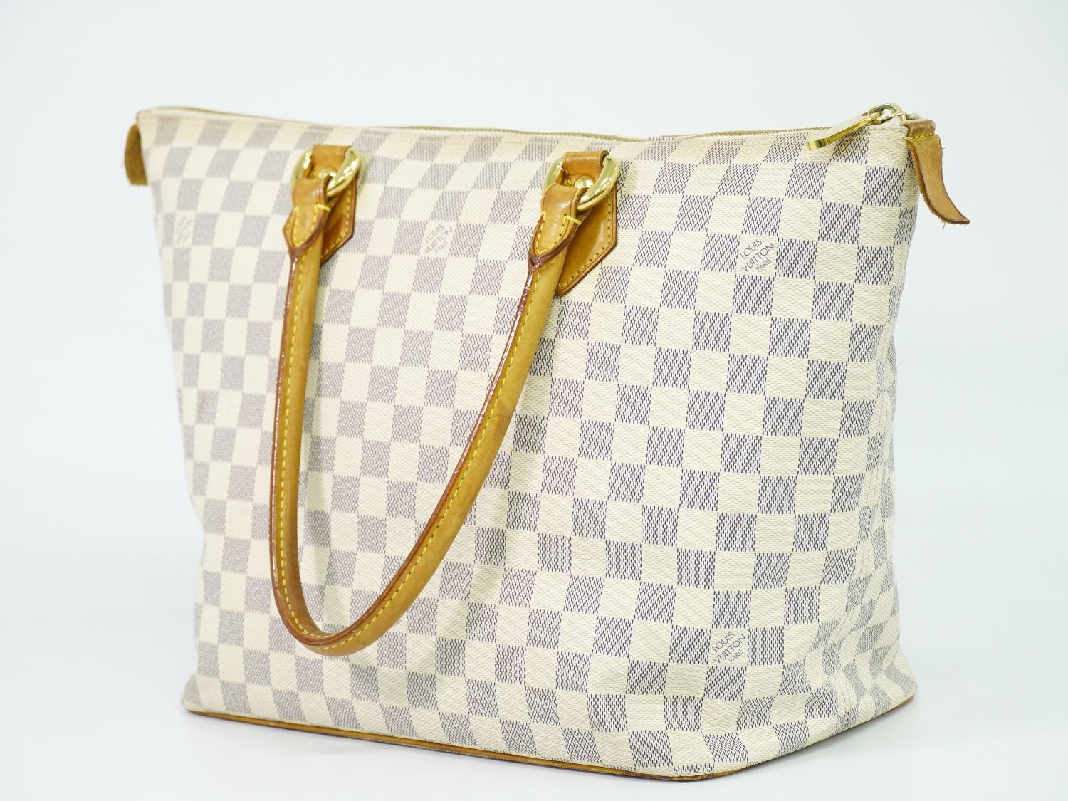 Louis Vuitton LV Saleya MM Damier Azur Shoulder Bag Tote White — view 2