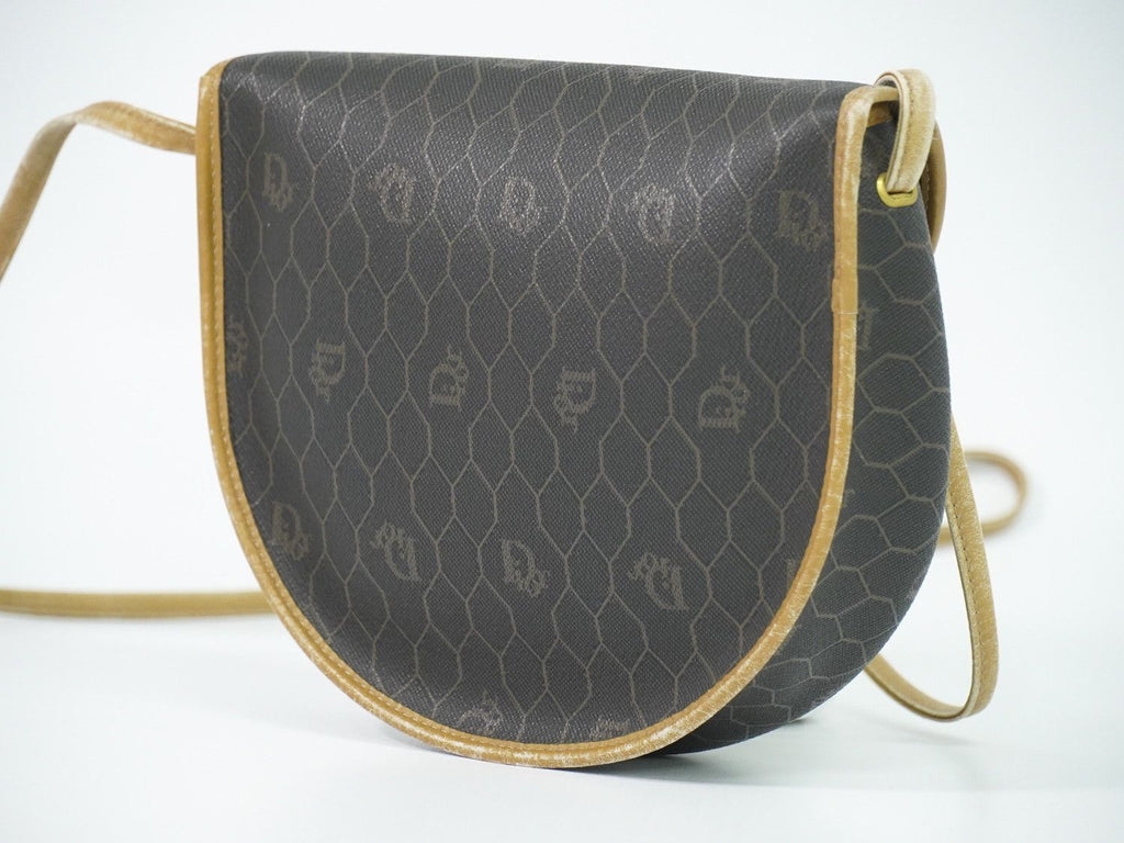 Dior Honeycomb Pattern Shoulder Bag Pochette Black — view 2