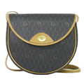 Dior Honeycomb Pattern Shoulder Bag Pochette Black