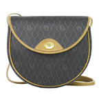 Dior Honeycomb Pattern Shoulder Bag Pochette Black