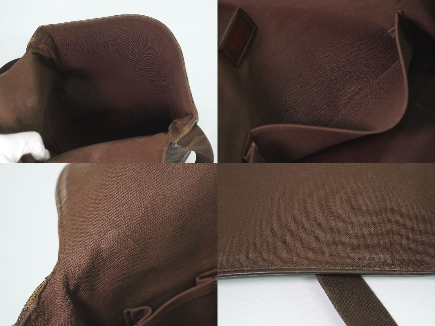 Louis Vuitton LV Brooklyn MM Damier Ebene Shoulder Bag Brown — view 8