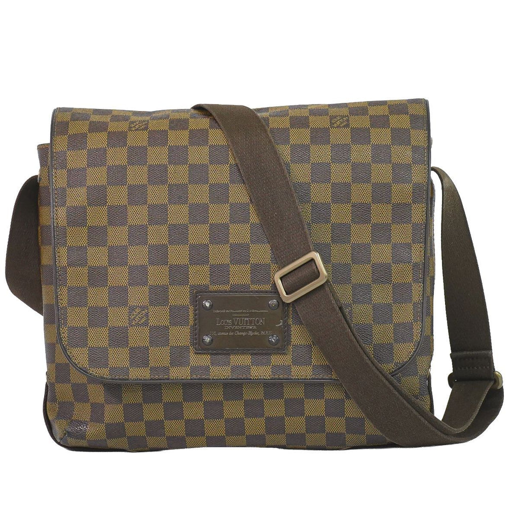 Louis Vuitton LV Brooklyn MM Damier Ebene Shoulder Bag Brown