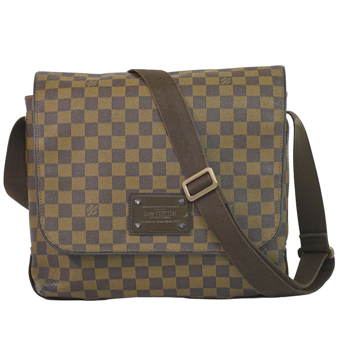 Louis Vuitton LV Brooklyn MM Damier Ebene Shoulder Bag Brown