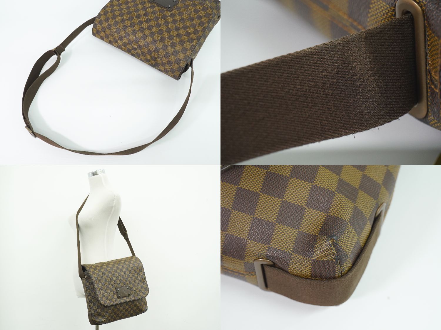 Louis Vuitton LV Brooklyn MM Damier Ebene Shoulder Bag Brown — view 6