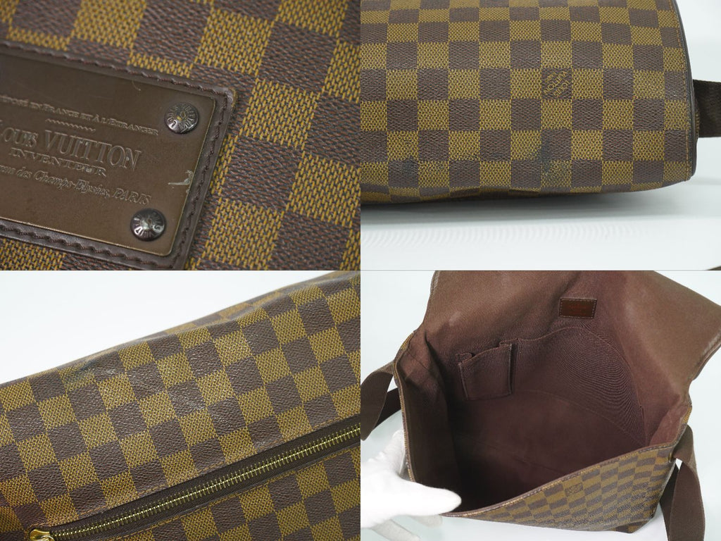 Louis Vuitton LV Brooklyn MM Damier Ebene Shoulder Bag Brown — view 7