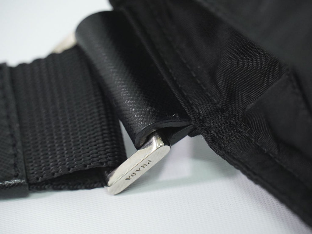 Prada Nylon Shoulder Bag Pochette Black — view 6