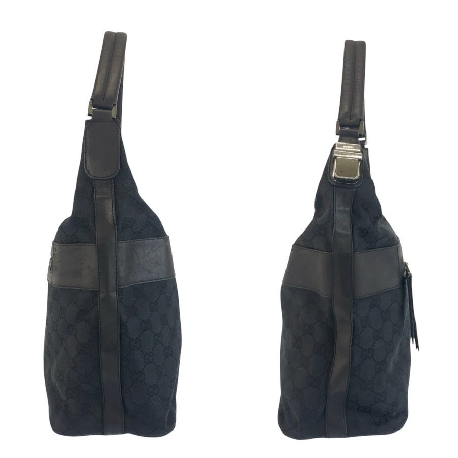 Gucci Black Silver GG Canvas Leather 001 Shoulder — view 8