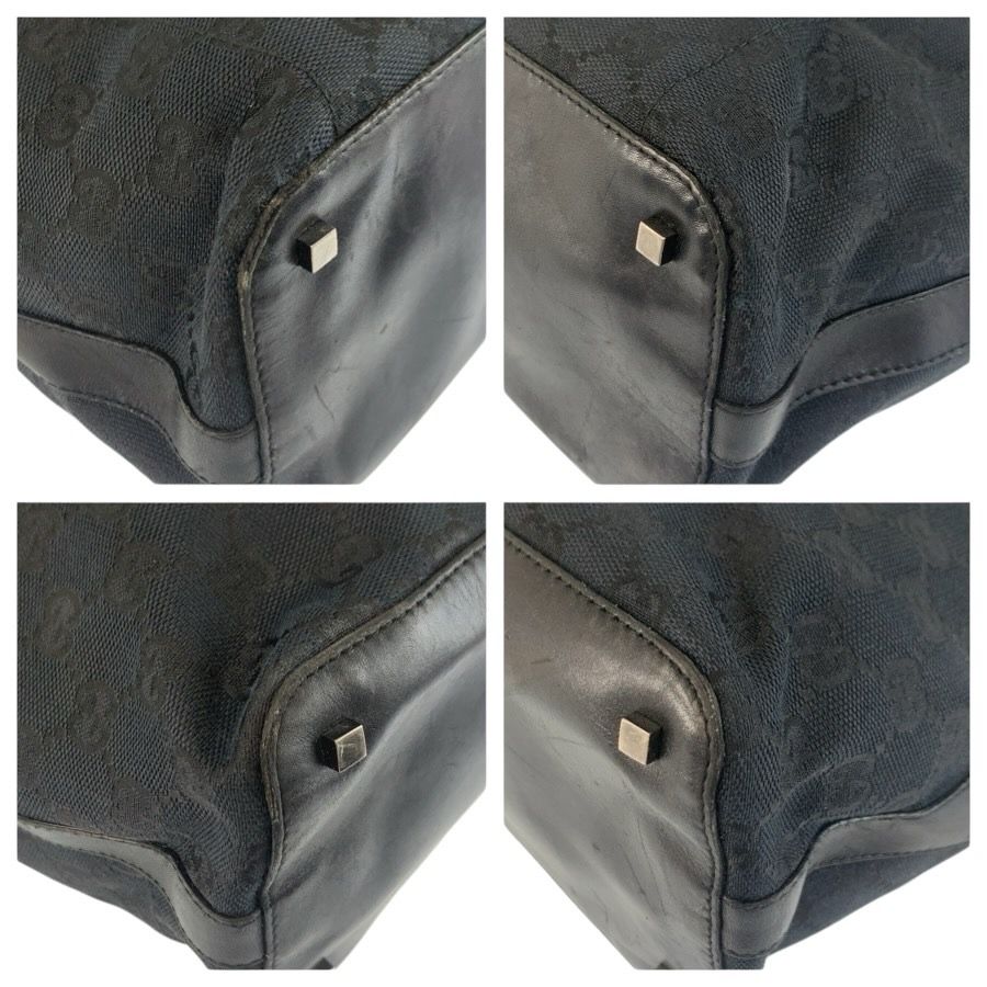 Gucci Black Silver GG Canvas Leather 001 Shoulder — view 4