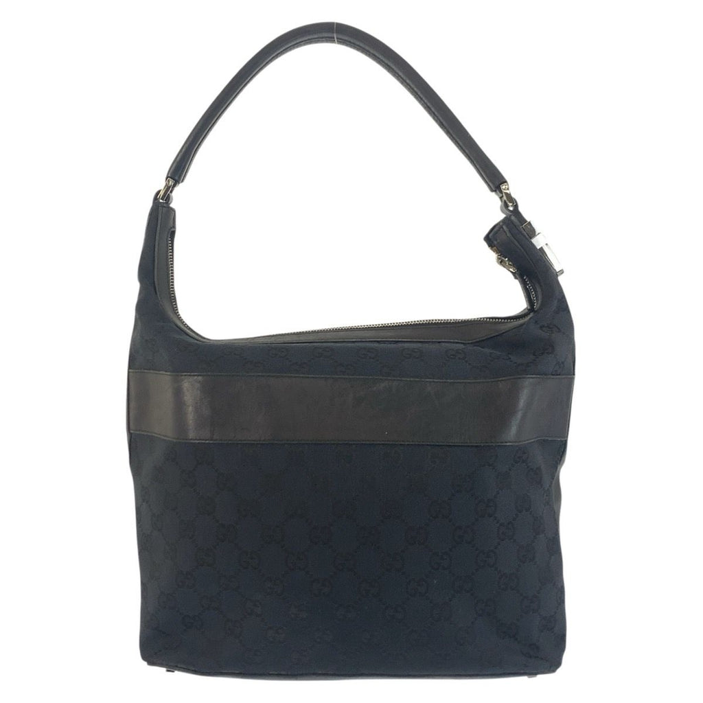 Gucci Black Silver GG Canvas Leather 001 Shoulder — view 2