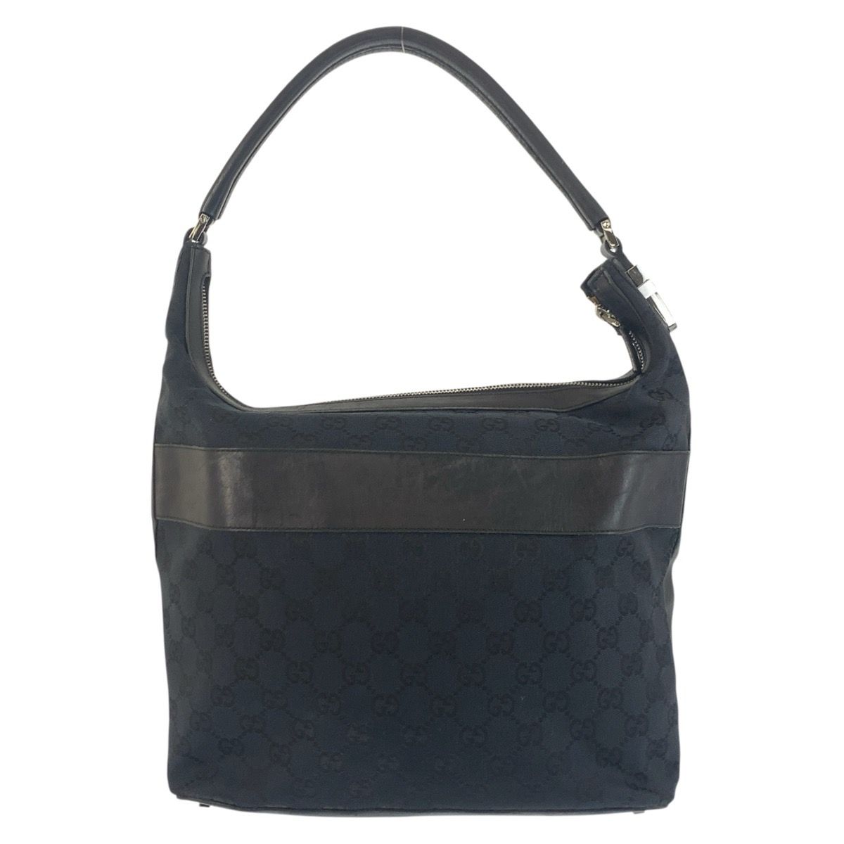 Gucci Black Silver GG Canvas Leather 001 Shoulder — view 2