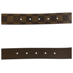 Louis Vuitton Damier Ceinture Carre Brown Silver Belt — view 5