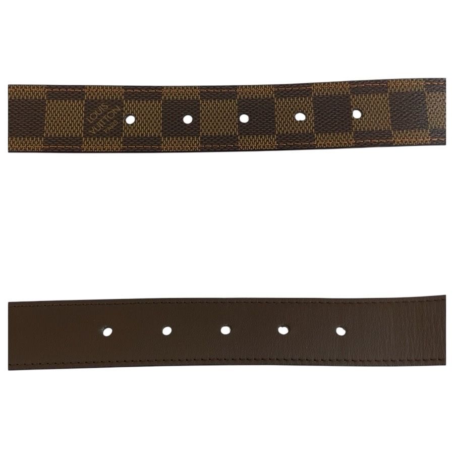 Louis Vuitton Damier Ceinture Carre Brown Silver Belt — view 5