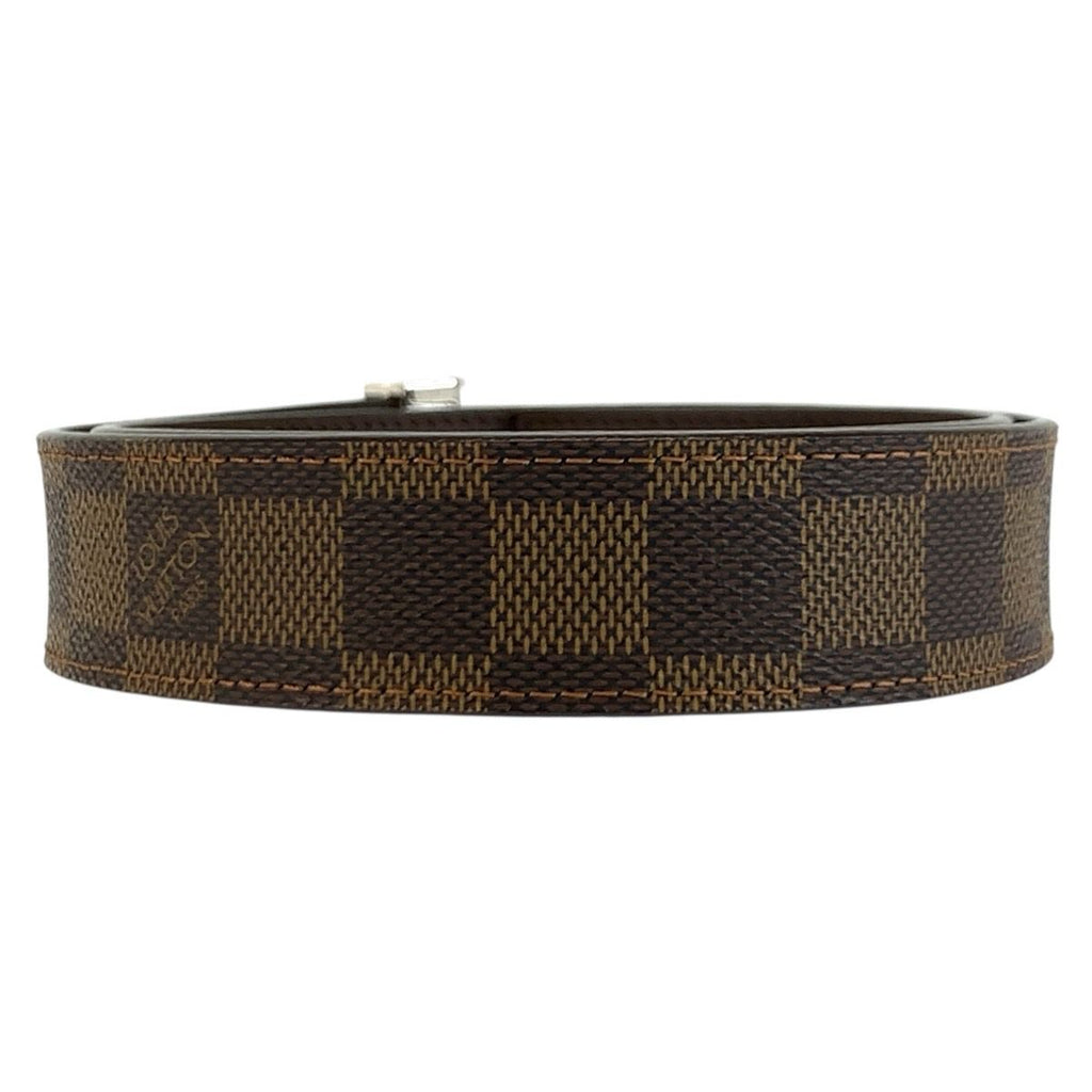 Louis Vuitton Damier Ceinture Carre Brown Silver Belt — view 2