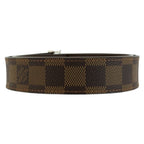 Louis Vuitton Damier Ceinture Carre Brown Silver Belt — view 2