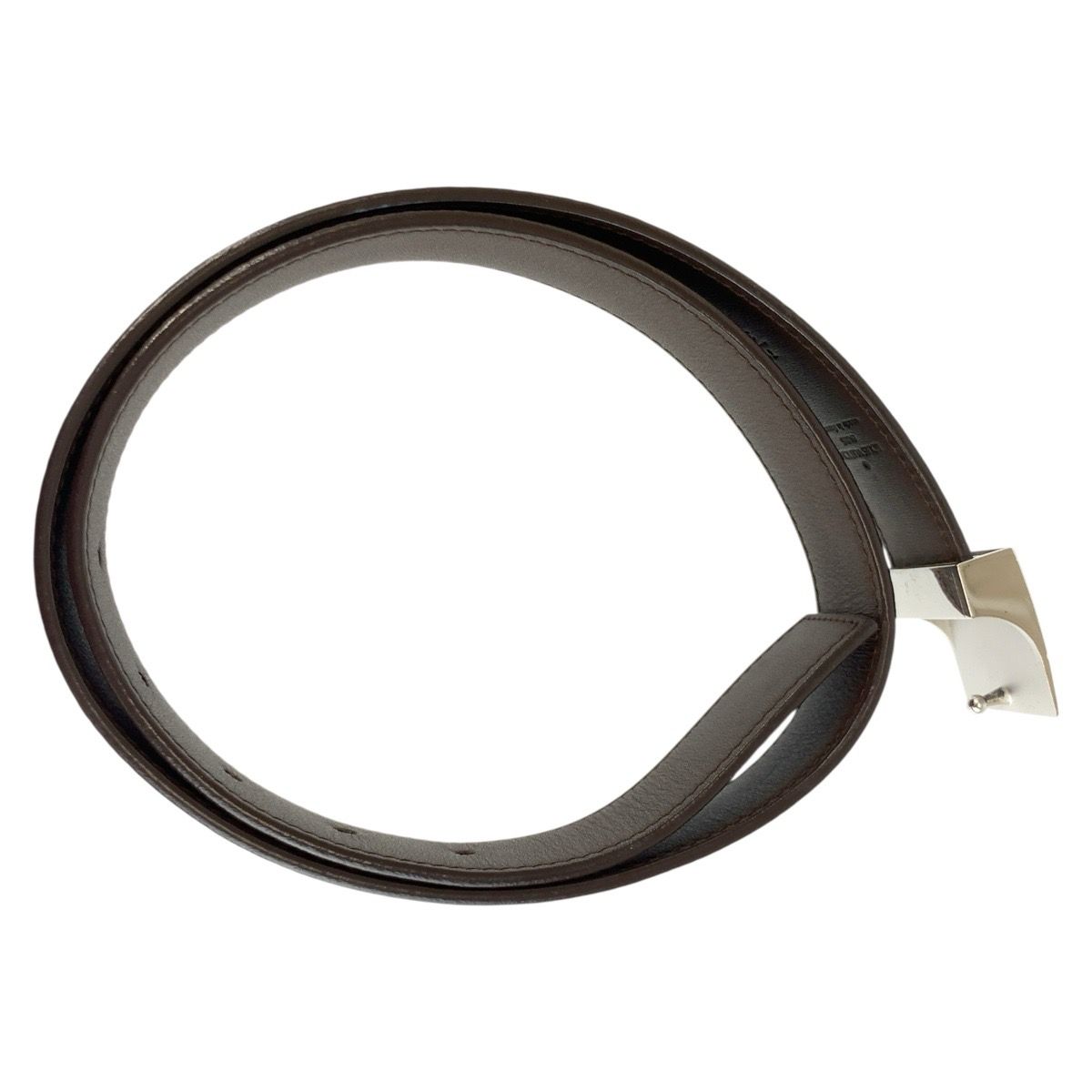 Louis Vuitton Damier Ceinture Carre Brown Silver Belt — view 6