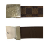 Louis Vuitton Damier Ceinture Carre Brown Silver Belt — view 4