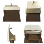 Louis Vuitton Damier Ceinture Carre Brown Silver Belt — view 7