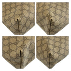 Gucci Pink Beige GG Supreme Canvas Leather Tote — view 4