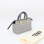 Fendi Boston Bag by the Way Mini Fabric Pouch FF Motif Arbn