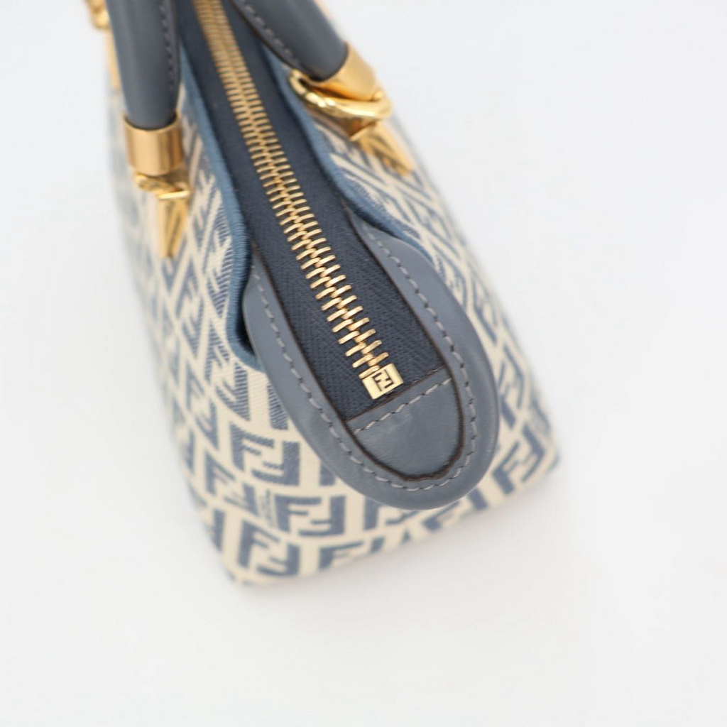Fendi Boston Bag by the Way Mini Fabric Pouch FF Motif Arbn — view 7