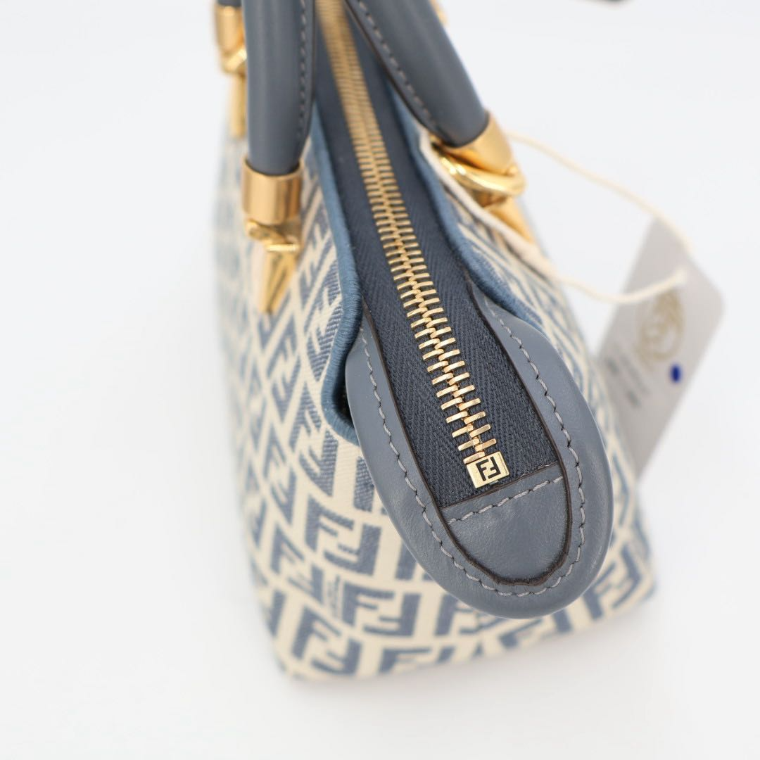 Fendi Boston Bag by the Way Mini Fabric Pouch FF Motif Arbn — view 8