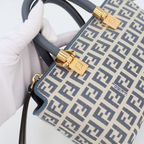Fendi Boston Bag by the Way Mini Fabric Pouch FF Motif Arbn — view 2