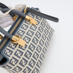 Fendi Boston Bag by the Way Mini Fabric Pouch FF Motif Arbn — view 6