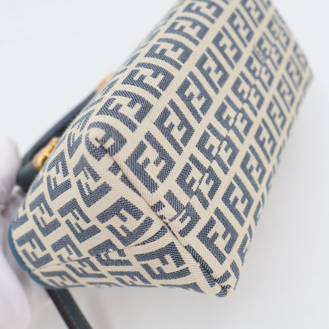 Fendi Boston Bag by the Way Mini Fabric Pouch FF Motif Arbn — view 3