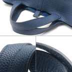 Hermes Picotin Lock PM Handbag Navy Silver — view 5