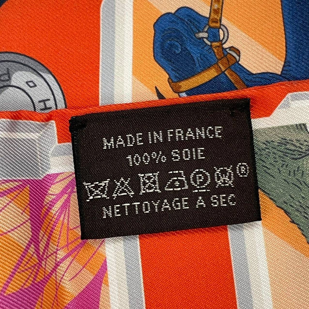Hermes Scarf Twill Silk Story Orange — view 5