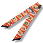 Hermes Scarf Twill Silk Story Orange — view 3