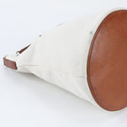 Saint Laurent Rive Gauche Leather Canvas 2-Way Shoulder Bag Crossbody Hand — view 7