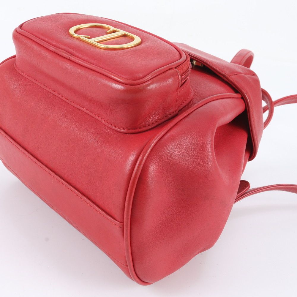 Dior CD Logo Leather Backpack Shoulder Bag — view 5