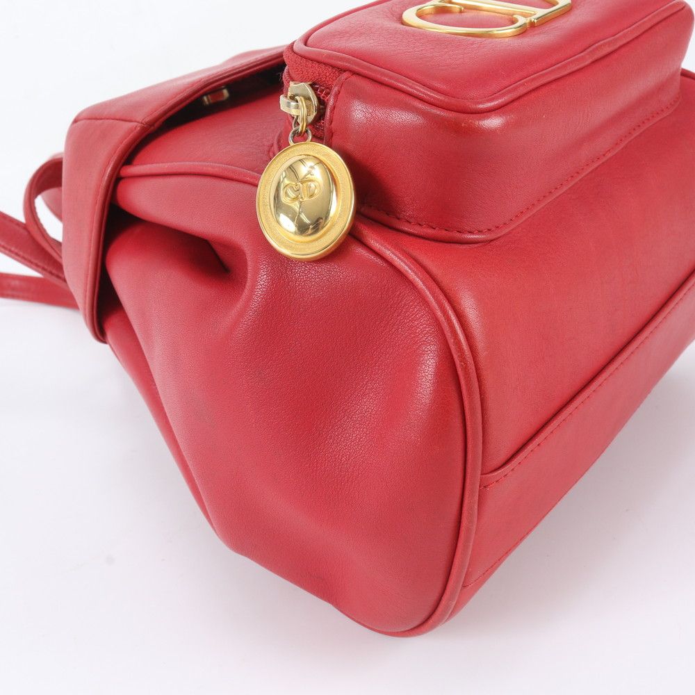 Dior CD Logo Leather Backpack Shoulder Bag — view 7