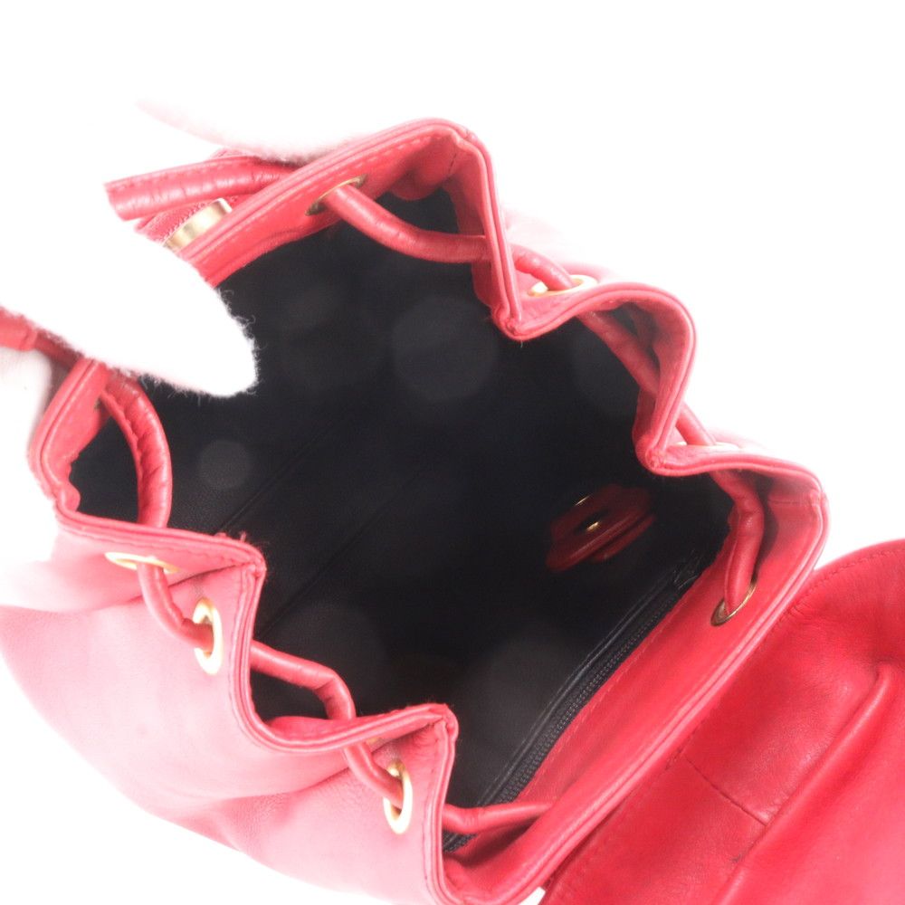 Dior CD Logo Leather Backpack Shoulder Bag — view 8