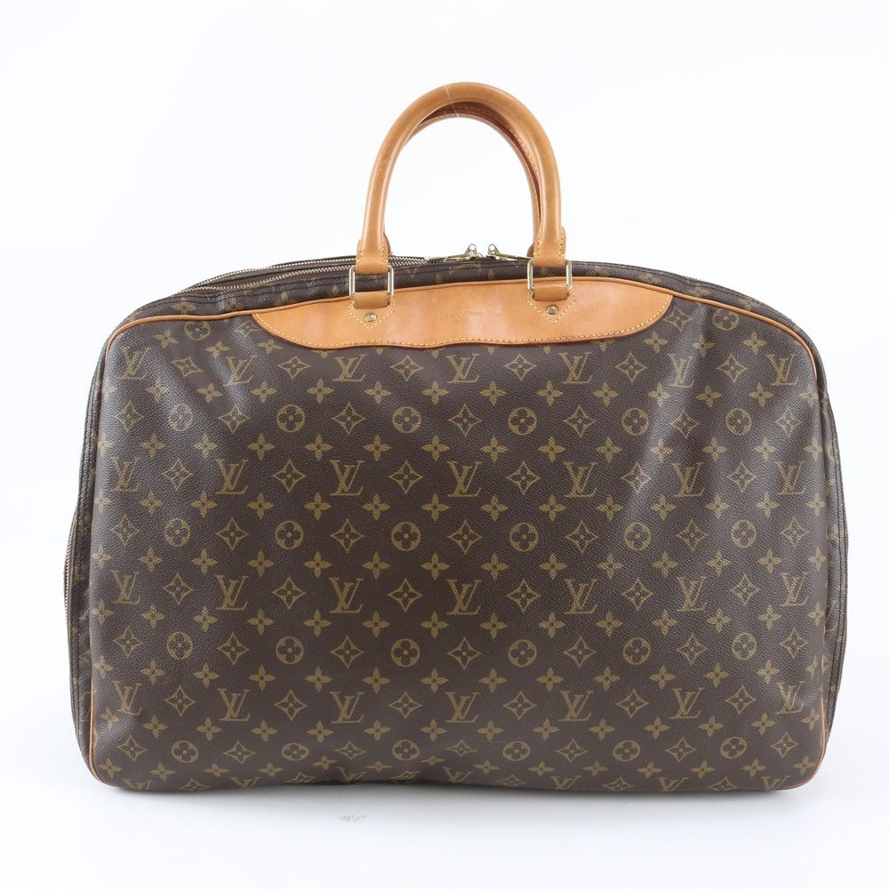 Louis Vuitton Monogram Alize de Poche Leather Boston Bag Tote Carry