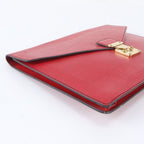 Louis Vuitton Epi Porte Document Senatur Leather Clutch — view 5