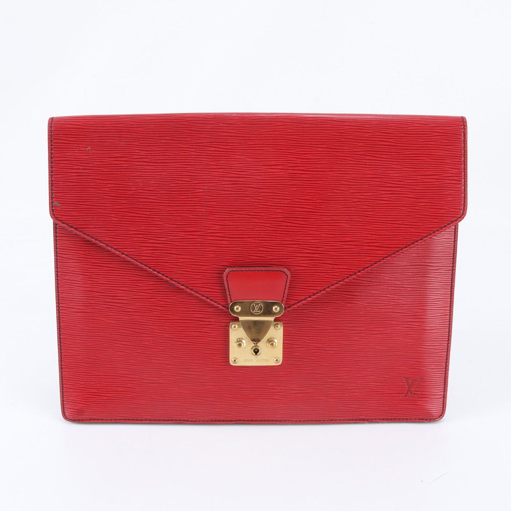 Louis Vuitton Epi Porte Document Senatur Leather Clutch