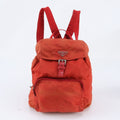 Prada Tessuto Nylon Triangle Logo Leather Backpack Shoulder Bag