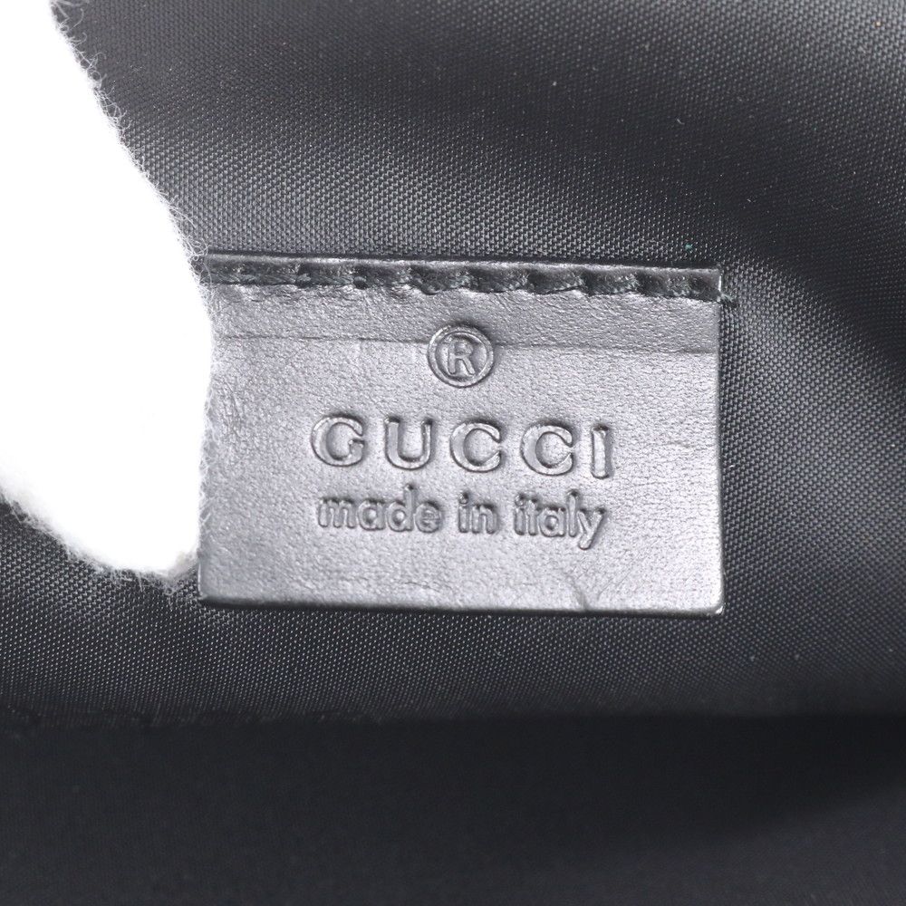 Gucci 013 Leather Nylon 2-Way Belt Bag Crossbody Body Waist Pouch Shoulder — view 8