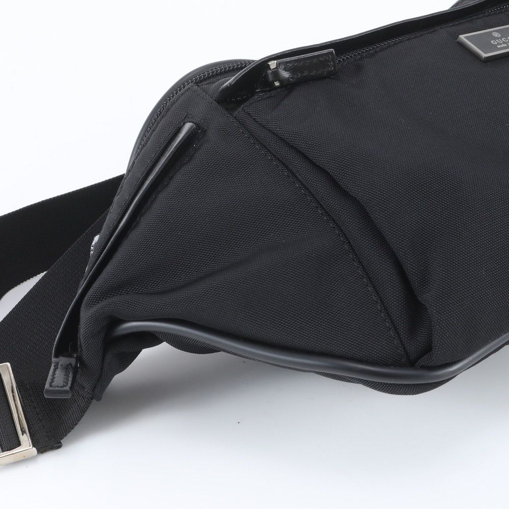 Gucci 013 Leather Nylon 2-Way Belt Bag Crossbody Body Waist Pouch Shoulder — view 6